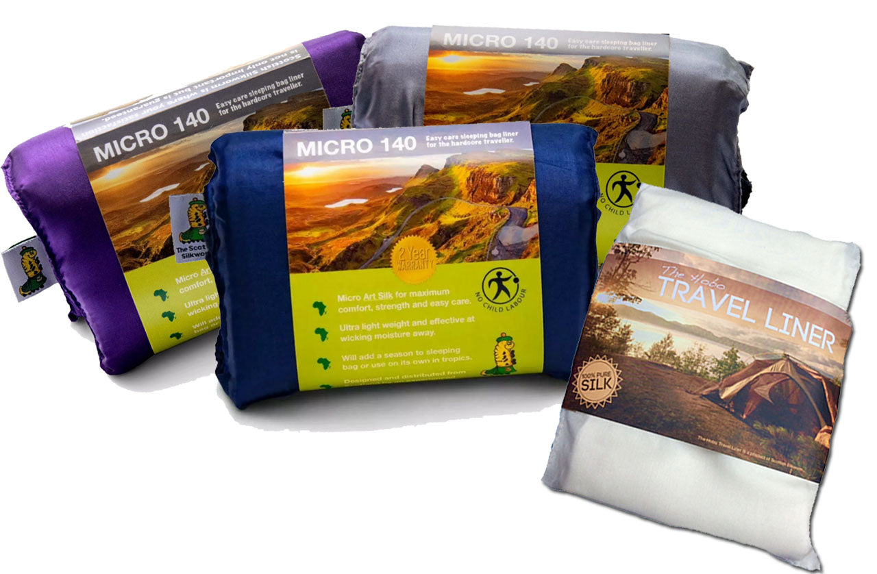 Luxury Vietnamese Silk Sleeping Bag Liner - Single Travel Liner, 10 Colors, Lightweight