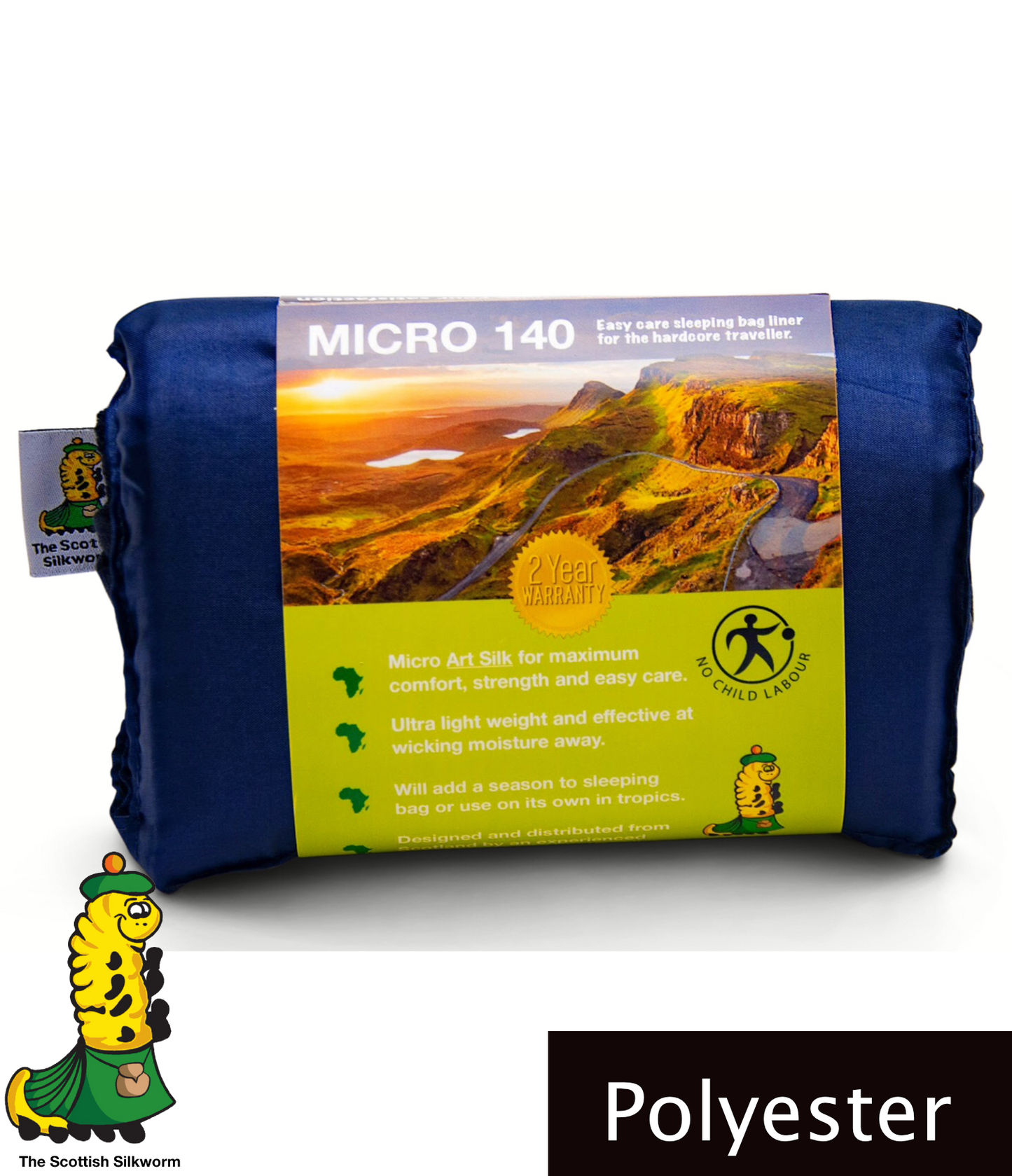 Scottish Silkworm Micro - Art Silk Sleeping Bag Liner