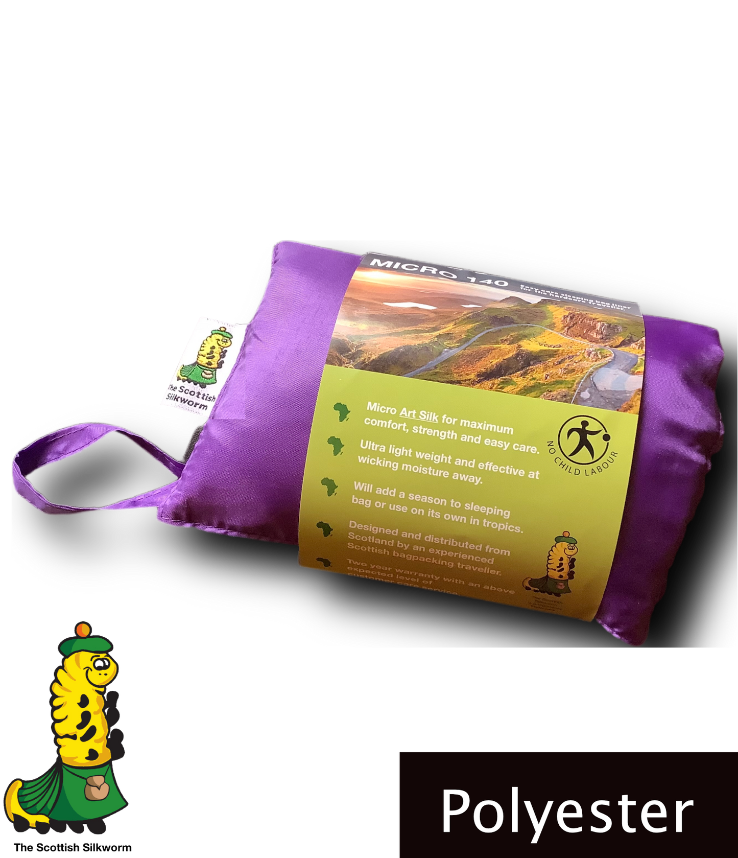 Scottish Silkworm Micro - Art Silk Sleeping Bag Liner